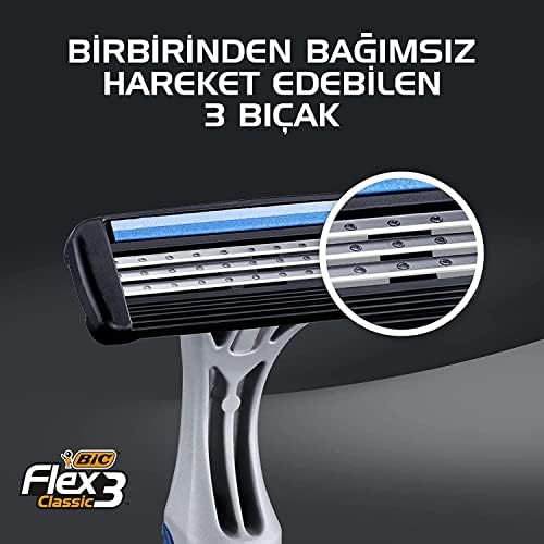 Alternative view of BIC 3 Erkek Tıraş Bıçağı 6'lı Blister (3 Bıçak), Birbirinden Bağımsız Hareket Edebilen 3 Bıçak, Oynar Başlık, Aloe ile Zenginleştirilmiş Kayganlaştırıcı Jel Şerit