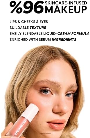 Alternative view of Cream Co. Allık Ruj Göz Farı Glow Tint Soft Mocha, Nemlendirici Makyaj, 504 Nude, Hyaluronik Asit Peptit