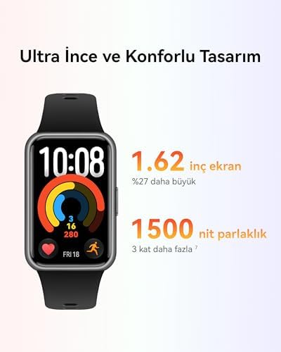 Band 11 Akıllı Saat, 1.62″ AMOLED Ekran, 1500 nit, Spor ve Aktivite Takibi, Kalp Atış Hızı ve SpO2 Ölçümü, 14 Güne Varan Pil Ömrü, Duygusal Zindelik Özellikleri, 5 ATM Suya Dayanıklılık, Siyah - Görsel 3