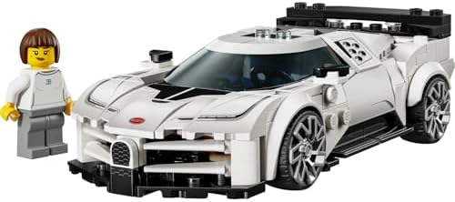 Bugatti Centodieci 77240 – 9 Yaş ve Üzeri Çocuklar İçin Koleksiyonluk Model Araba, Detaylı Yarış Arabası ve Sürücü Figürüyle Oyun ve Sergileme Yapım Seti (291 Parça)