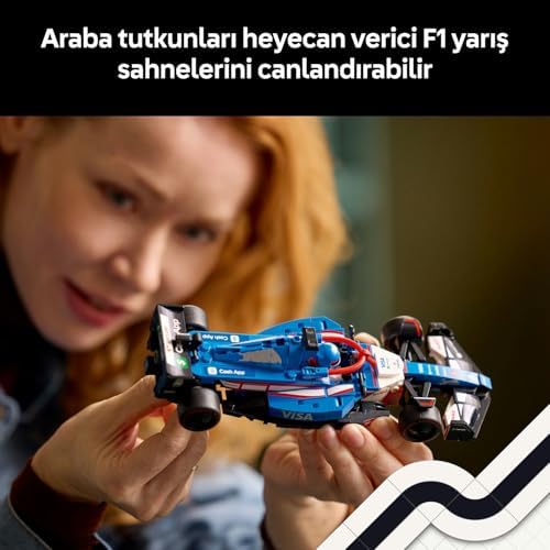 Visa Cash App RB VCARB 01 F1 Yarış Arabası 77246 – Yetişkinler için RB Kıyafeti ve Kanatlı Kask Giyen Sürücü Minifigürü İçeren Koleksiyonluk Yaratıcı Model Yapım Seti (248 Parça)