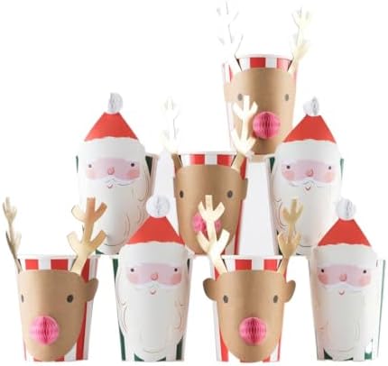 - Christmas Honeycomb Cups - Yeni Yıl Bardak (8'li)