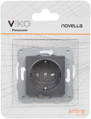 Novella Füme Toprakli Priz Çarpma Karşıtı Çocuk Korumalı Mekanizma+Düğme Kapak Çabuk Bağlanti Çarpma Karşıtı Çocuk Korumalı