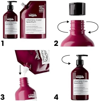 Professionnel Paris Serie Expert Vitamino Boyalı Saçlar İçin Parlaklık Kazandıran Renk Koruyucu Şampuan 500ml - Görsel 3