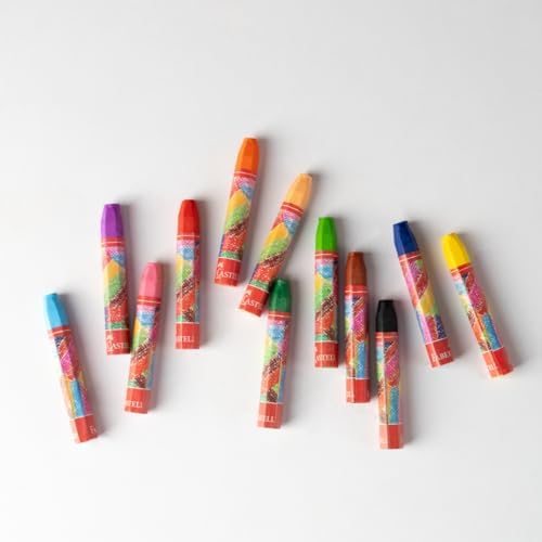 Altıgen Pastel Boya, 12 Renk, Plastik Kutu, Yumuşak ve Canlı Renkler, Rahat Kullanım, Etkili Uygulama - Görsel 3