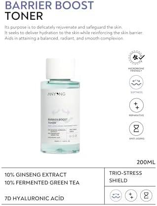Anyong Bariyer Destekleyici ve Sakinleştirici Tonik 200 ml (Yeşil Çay & Ginseng Özü & Hyalüronik Asit)