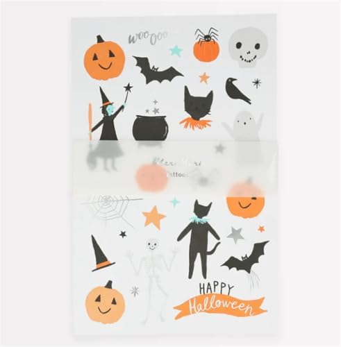 - Happy Halloween Tattoo Sheet - Bayramı Geçici Dövmeler (2'li)
