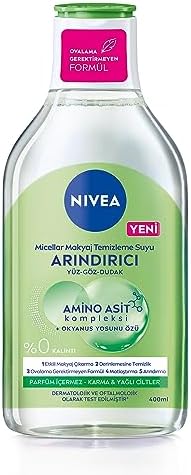 Micellar Makyaj Temizleme Suyu Arındırıcı ve Matlaştırıcı 400 ml, Yüz, Göz ve Dudak Temizleyici, Amino Asit Kompleksi ve Okyanus Yosunu Özü - Görsel 3