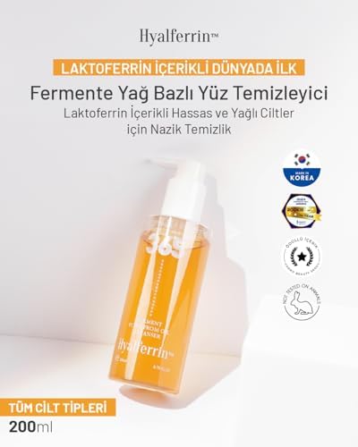 Yüz Temizleme Jeli Fermente ve Yağ Bazlı - Hyaluronik Asit, Laktoferrin ve Doğal Bitkisel Yağlar ile Derinlemesine Nazikçe Köpüren Kore Yüz Temizleyici - Ovaco