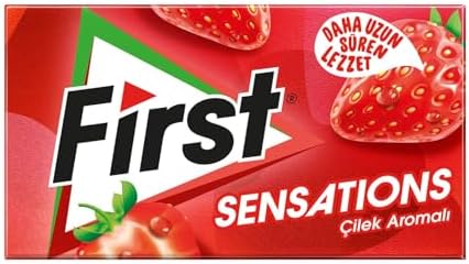 First Sensations Çilek Aromalı Şekersiz Sakız 27 gr