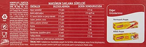 Alternative view of 3'lü Çok Al Az Öde Ekonomik Paket Büyük Boy 60'lı Buzdolabı Poşeti, Sızdırmaz & BPA İçermez Gıda Saklama Torbası, Et, Tavuk, Balık, Sebze, Meyve, Çorba, Sos, Peynir, Kuruyemiş, Sandviç