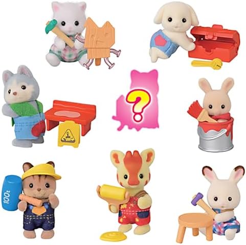 Alternative view of EPOCH Bebek Minifigür Minik Ustalar Serisi, Çok Renkli, Plastik, İnşaat Temalı, Sylvanian Families