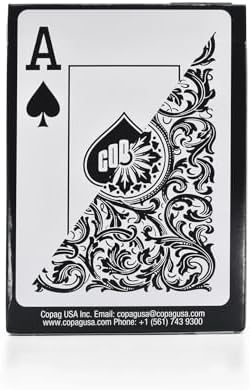 Copag %100 Plastik Oyun Kartları, Poker Boyu Endeks Tek Deste, Siyah - Görsel 2