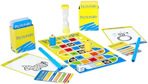 Alternative view of Pictionary kutu oyunu Çocuklar, yetişkinler, aileler ve oyun geceleri için 2 takımla oynanan, Türkçe kelime kartları, silinebilir kalemler, tahtalar ve kum saati, JKR18