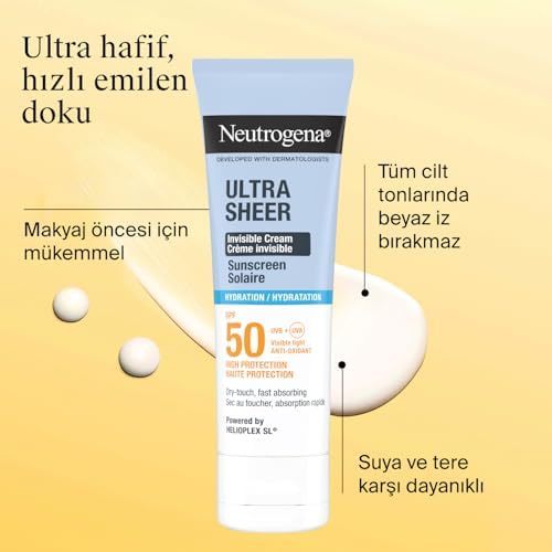 Ultra Sheer Hydrating Cream SPF50 Yüz Güneş Kremi 50 ml