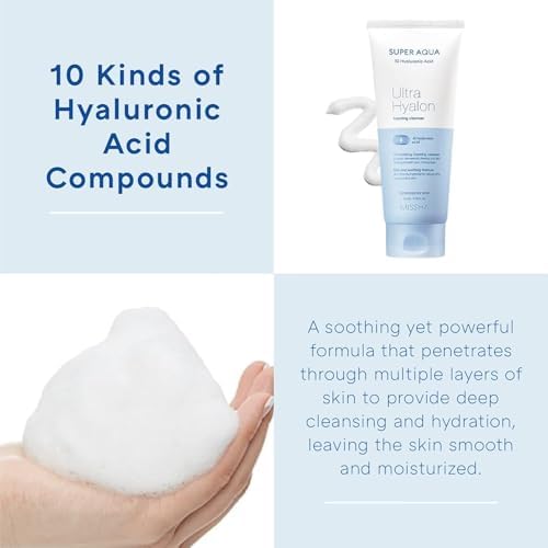 10 Çeşit Hyalüronik Asit İçeren Makyaj Temizleme Köpüğü200ml Super Aqua Ultra Hyalron Cleansing Foam