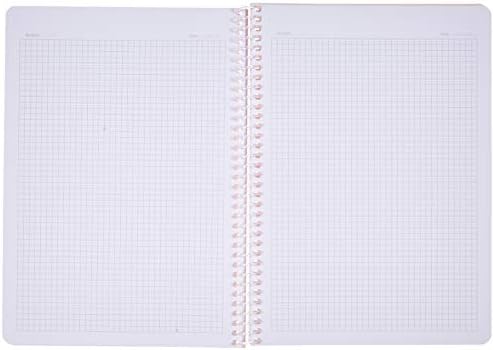 Alternative view of A4 Pet Spiralli Karton Kapaklı Defter 144 Yaprak - Kareli - Fuşya