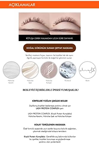 Alternative view of Keratin ve Kolajen İçeren Besleyici Şeffaf Maskara No Retouch Lash Correcting Mascara