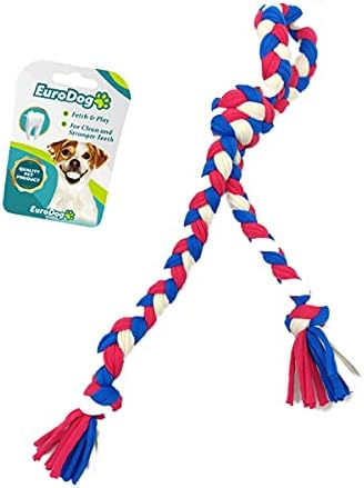 Düğümlü Diş İpi Beyaz Mavi Kırmızı 42 Cm