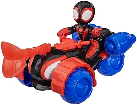 Alternative view of Spidey and His Amazing Miles ""Spin"" Morales Techno-Racer Aksiyon Figürü ve Oyuncak Aracı