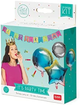 Alternative view of - Doğum günü kutlaması, 1 çelenk, 1 taç, 4 trompet, 5 balon balonu, balon şişirmek için pipet
