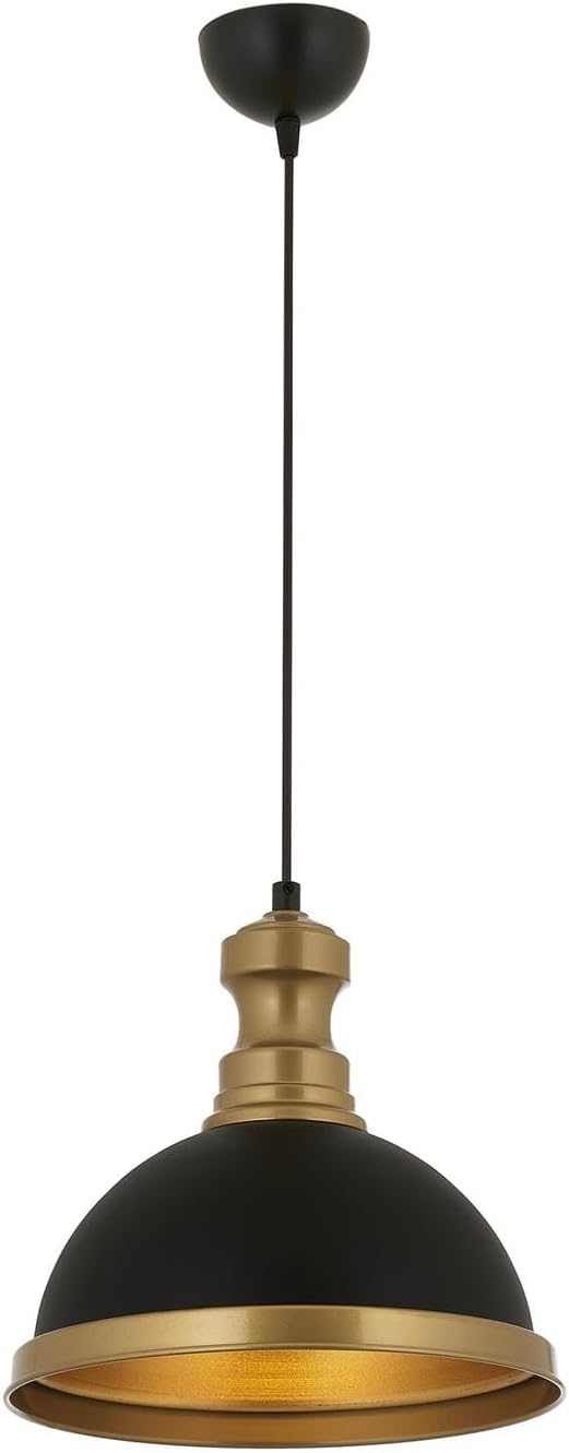 Siyah Kaplama Modern Avize E27 Metal 29cm