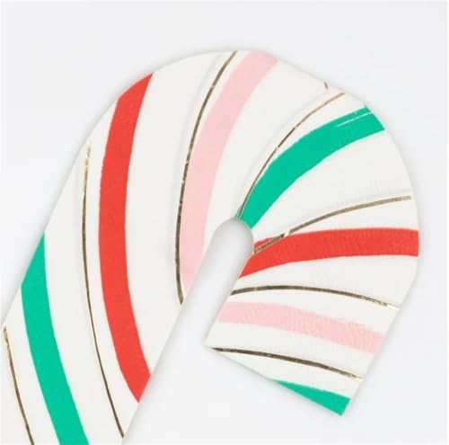 Alternative view of - Stripy Candy Cane Napkins - Çizgili Şeker Kamışı Peçeteler (16'lı)