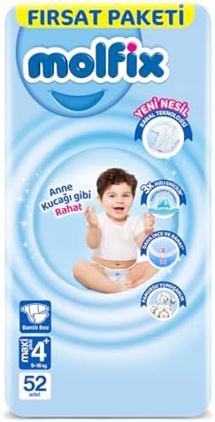 3D Bebek Bezi 4+ Beden (9-16 Kg) Maxiplus, Fırsat Paketi, 52 Adet - Görsel 3