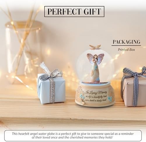 19061 Light Your Way Memorial in Loving Memory Musical Water Globe, 100mm - Görsel 3