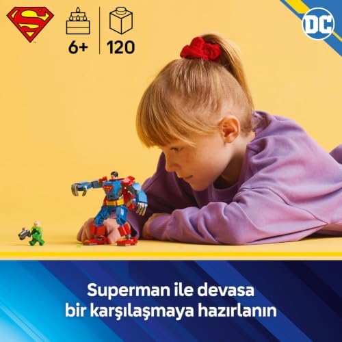 DC Superman Robotu, Lex Luthor’a Karşı 76302-6 Yaş ve Üzeri Süper Kahraman Sevenler için Yaratıcı Oyuncak Yapım Seti, Doğum Günü Hediyesi (120 Parça) - Görsel 3