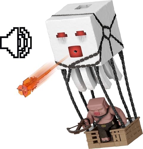 Minecraft Filmden ilham alan aksiyon figürü seti, ışıklar, sesler ve ateş topu fırlatma özelliğiyle balon figürü, fırlatıcı ve disk, piglin savaşçısı, JFB69 - Görsel 2