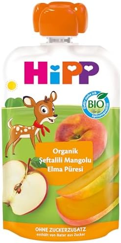 Organik Şeftalili Mangolu Elma Püresi 100 gr