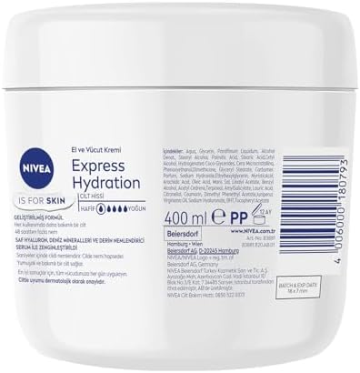 Yoğun Nemlendirici El & Vücut Bakım Kremi 400ml, Normal/Kuru Ciltler 48 Saat Nemlendirme - Görsel 3
