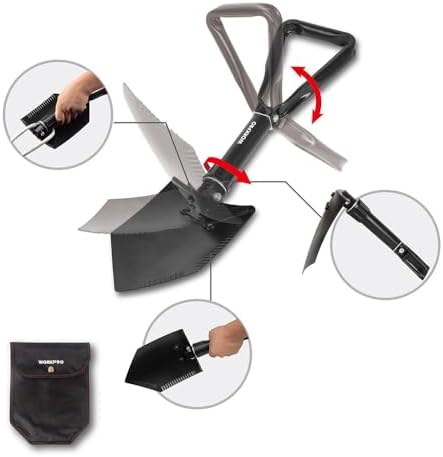 WP335006 570MM Katlanabilir Çok Amaçlı Profesyonel Kamp Küreği - Görsel 3