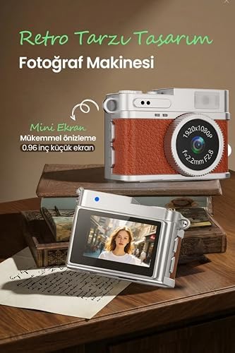 Alternative view of Mini Dijital Kamera Selfie Video Vlog Kamerası Mini Anahtarlık 1080P CMR35 Kahverengi