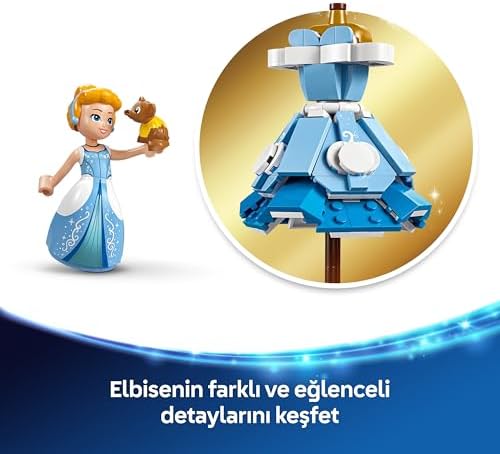 Alternative view of Sindirella'nın Elbisesi 43266-9 Yaş ve Üzeri Prenses Seven Kız ve Erkek Çocuklar için Sergileme Standı ve Sindirella Mini Bebeği İçeren Yaratıcı Oyuncak Yapım Seti (474 Parça)