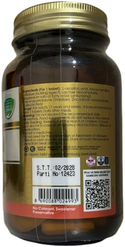 Alternative view of Vitamin C 60 Tablet 1250 mg 1 Paket (1 x 1 Adet)