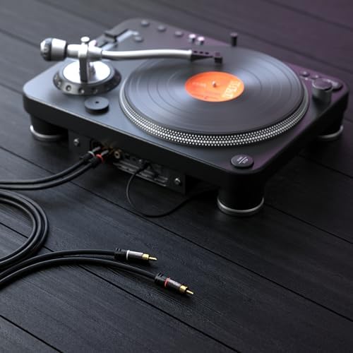 Alternative view of – 7,5m – cinch kablo, 2 cinch-2 cinch, stereo ses kablosu (koaksiyel, RCA fiş/fiş, analog veya dijital, derin bas hoparlör/amplifikatör/HiFi ve ev sineması/Blu-ray/alıcı için, siyah)