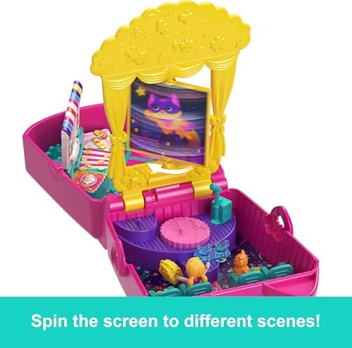 Polly mini bebek ve aksesuarları ile patlamış mısır temalı Kedicik Sineması mini oyun seti, mikro bebek ve kedicik figürü dahil 8 aksesuar, JFV01 - Görsel 2