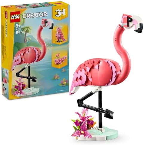 Alternative view of 3'ü 1 Arada Vahşi Hayvanlar: Pembe 31170 – 8 Yaş ve Üzeri Kız ve Erkek Çocukları için Kakadu Papağanı veya Aksolotl'a Dönüşebilen Yaratıcı Oyuncak Seti, Hediye Fikri (288 parça)