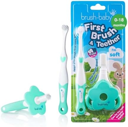 Baby Sonic Brush-Baby İlk Diş Fırçası ve Diş Kaşıyıcı Set, Bebeğinizin İlk Ağız Bakım Seti
