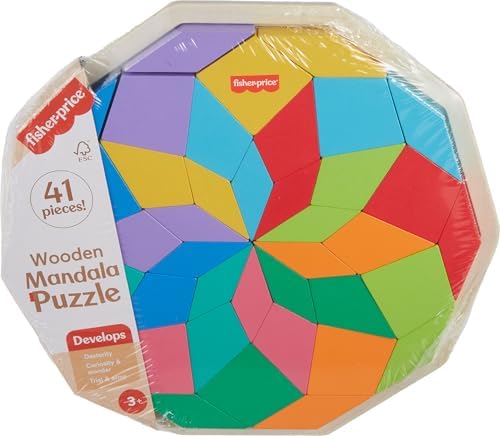 Alternative view of Ahşap Mandala Yapboz Yürüme çağındaki çocuklar için 40 ahşap parçadan oluşan Geometrik Mandala Yapboz Blokları HXT94