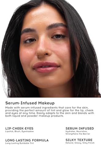 Alternative view of Cream Co. Allık Ruj Göz Farı Glow Tint Deep Red, Nemlendirici Makyaj, 501 Kırmızı, Hyaluronik Asit Peptit