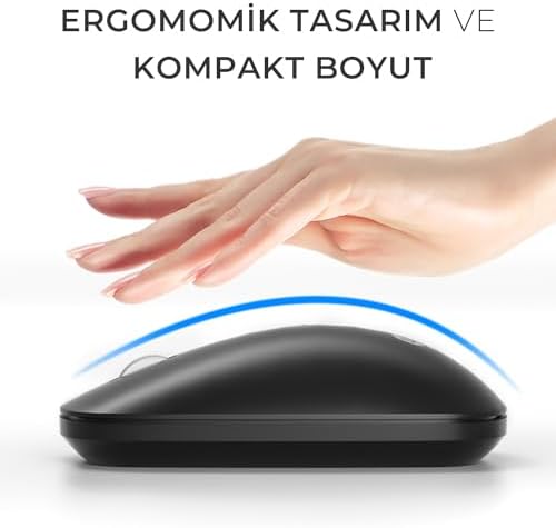 WS214 Kablosuz 1200DPI 3 Tuşlu Sağ ve Sol Elle Kullanıma Uygun 10m Kullanım Mesafesi Yüksek Hızlı Kaydırma Uzun Pil Ömrü iOS Uyumlu Kompakt Optik İzleme Mouse Turkuaz