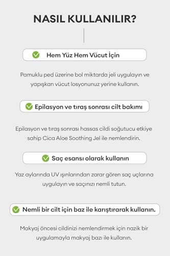 %95 Cica Aloe Kompleksi İçeren Nemlendirici Jel 300ml Premium Cica Aloe Soothing Gel