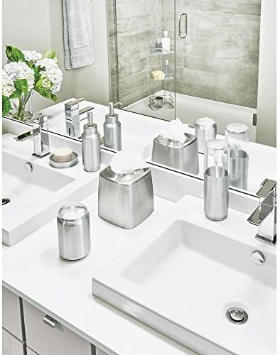 Alternative view of iDesign Austin diş fırçası tutucu, metal ve plastik, kapaklı diş fırçası standı, şeffaf/mat gümüş rengi