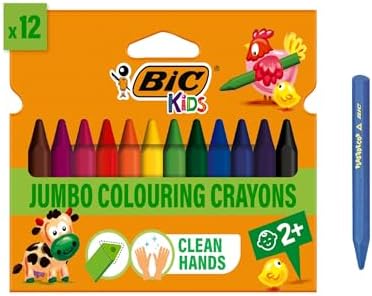 Alternative view of BIC Plastidecor Elleri Kirletmeyen Üçgen Pastel Boya, 12'Li Kutu, Elleri Boyamaz, 30 Aydan Büyük Çocuklar İçin İdeal
