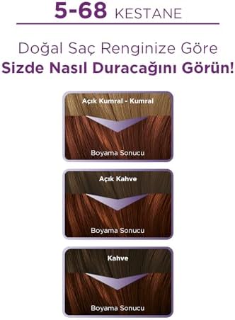 Yoğun Göz Alıcı Renkler Saç Boyası 5-68 Kestane Saç Boyası - Görsel 3