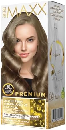 Premıum Yarı Kit Set Saç Boyası 8.1 Küllü Açık Kumral