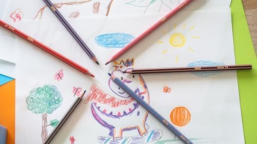 BIC Kids Stripes Kuru Boya Kalemi, 24'lü Kutu